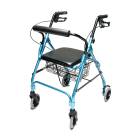 Lumex® RJ4300AQ Walkabout 4-Wheel Rollator, Lite, Aqua - Front View