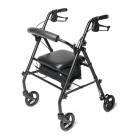 Lumex® RJ5500K Walkabout Steel Knock Down 4-Wheel Rollator - Black