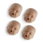Prestan RPP-IFACE-4-DS Replacement Face Skin for Professional Infant Manikin with CPR Feedback, 4-Pack - Dark Skin Tone
