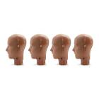 Prestan RPP-JTHEAD-4-DS Replacement Jaw Thrust Head Assembly for Professional Adult Manikin with CPR Feedback, 4-Pack - Dark Skin Tone