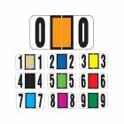 Reynolds & Reynolds Match RRNM Series Numeric Roll Color Code Labels - 7/8"H x 1 5/8"W