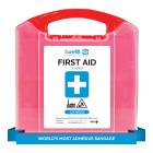 AERO Healthcare SF50ANR SureFill® 50 Series Class A First Aid Kit, Red Translucent Plastic Case - Front View