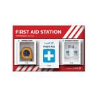 AERO Healthcare SFFASP SureFill® First Aid Station with Eyewash, First Aid Kit, and AED