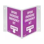 AERO Healthcare SFODWS01 3-Way Wall Sign for SureFill® Opioid Overdose Kit