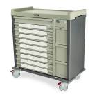 Harloff Standard Line 36 - 5" Med-Bin Medication Cart with CompX Electronic Lock
