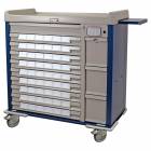 Harloff Standard Line 54 - 3.5" Med-Bin Medication Cart with CompX Electronic Lock