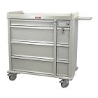 Harloff Standard Line 600 Punch Card Medication Cart with CompX Electronic Lock, Single Wide Narcotics Drawer