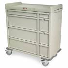 Harloff SL600PC Standard Line 600 Punch Card Medication Cart with Key Locks & 1 Single Width Narcotics Drawer