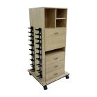 Pivotal Health Solutions SR-005-50LM Stor-Edge™ Multi-Purpose Cart with Drop-Down Desk - Maple Laminate
