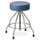 Stainless Steel Stool with Rubber Feet, 4" Thick Padded Seat & Extra Wide Base