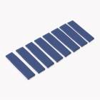Columbus Healthcare SSW8-153.5MF-DM Head Sponge Immobilizer Rectangular Wedge with 4 Way Stretch Medium Blue Cover - 3.5" W x 15" L x 0.75" H (Set of 8)