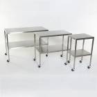 MCM Stainless Steel Instrument Table with Shelf
