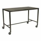 MidCentral Medical Stainless Steel Work Table with H-Brace, 4" Casters