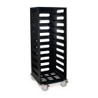 Harloff STC-SH10L Scope Transport Cart with 10 Scope Tray Capacity, Hammer Black, Right Angle View