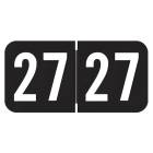 2027 Year Labels - Sav-Tyme Compatible STYM Series - Size 3/4" H x 1 1/2" W