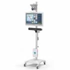 Capsa T2500-T Tryten S5 Medical Monitor Cart.  Shown with Monitor, Camera, Speaker, Power Cable, and accessories that are NOT included.