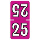 2025 Top-Tab Year Labels - Colwell Compatible TCPK Series - Size 1" H x 1/2" W