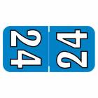 2024 Top-Tab Year Labels - Colwell Compatible - Size 3/4" H x 1 1/2" W