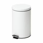 Clinton TR-13W Small Round White Waste Receptacle - 12 L Capacity (12.68 Quarts)