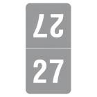 Arden Label TTPK-27 Smead Compatible TTPK Series 2027 Top-Tab Year Labels - Size 1" H x 1/2" W