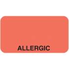 ALLERGIC Label - Size 1 5/8"W x 7/8"H