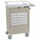 Harloff VLT30EBIN3 Value Line 30 - 3.5" Med-Bin Medication Cart with Basic Electronic Pushbutton Lock