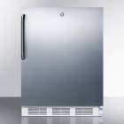 Accucold VT65MLCSS All-Freezer with 3 Basket Drawers, Right Handle Stainless Steel Door, 3.5 Cubic Feet - Front View