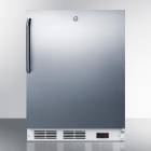 Accucold VT65MLCSSADA ADA Height All-Freezer with 3 Basket Drawers, Right Handle Stainless Steel Door, 3.5 Cubic Feet - Front View