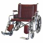 24" Wide Bariatric Non-Magnetic Wheelchair with Detachable Elevating Legrests