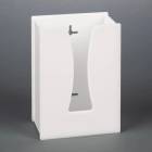 Poltex WHITIS White Acrylic Tissue Box Holder