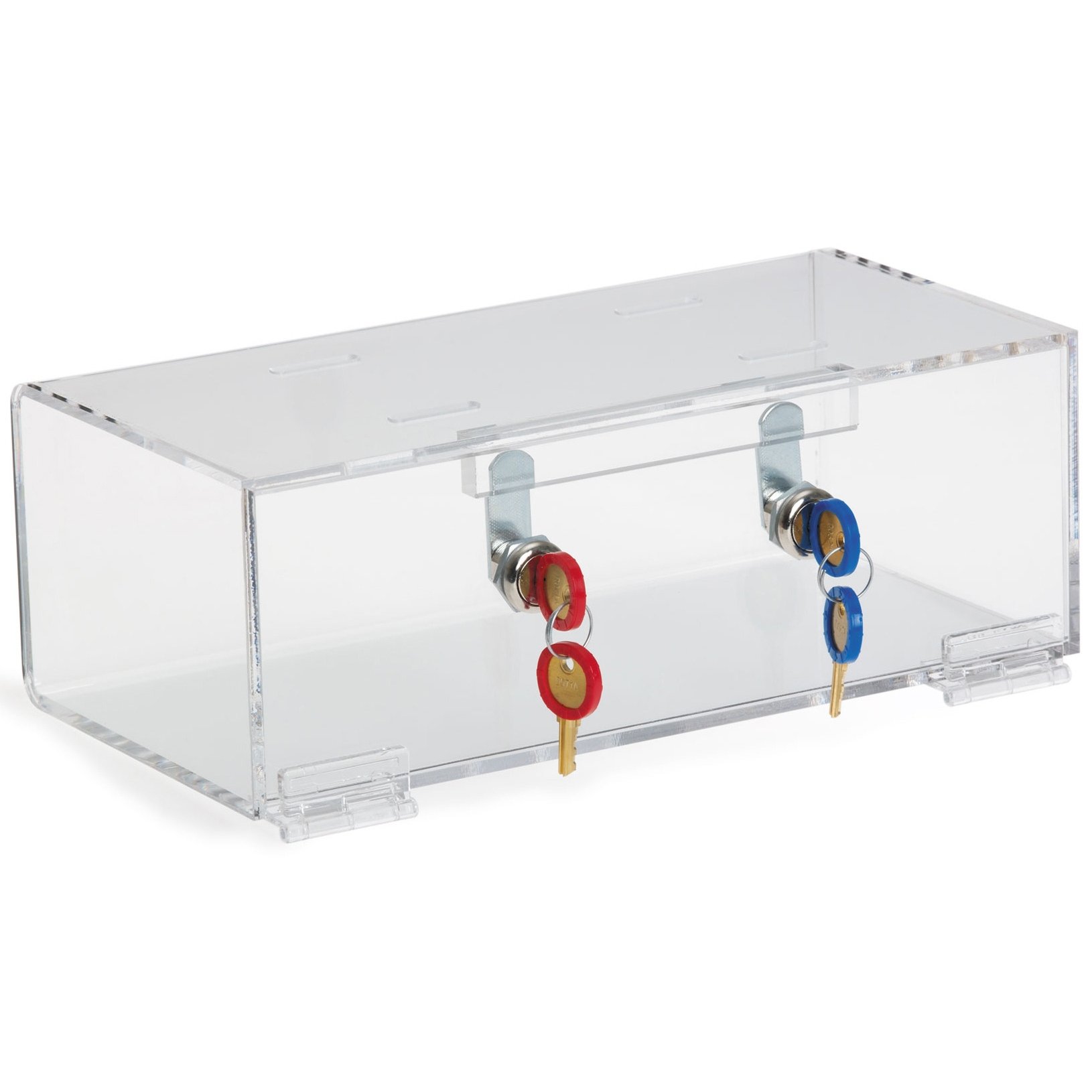 OmniMed 183002 Clear Acrylic Refrigerator Lock Box with Double Key Lock