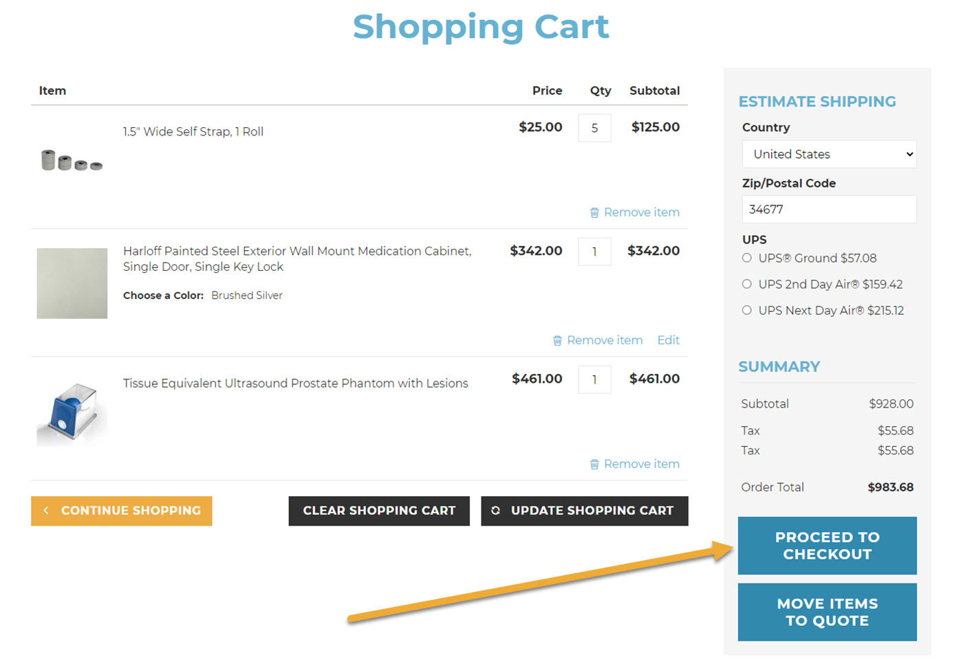 universal medical shopping cart